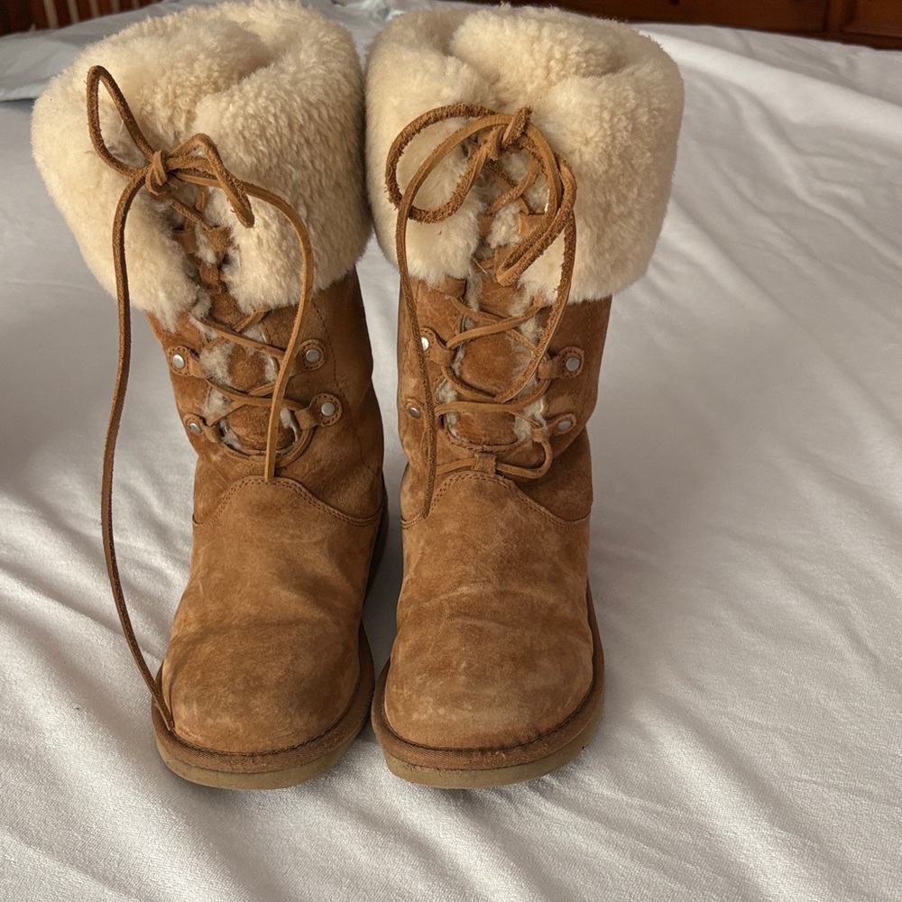 UGG Tan Shearling Winter Boots